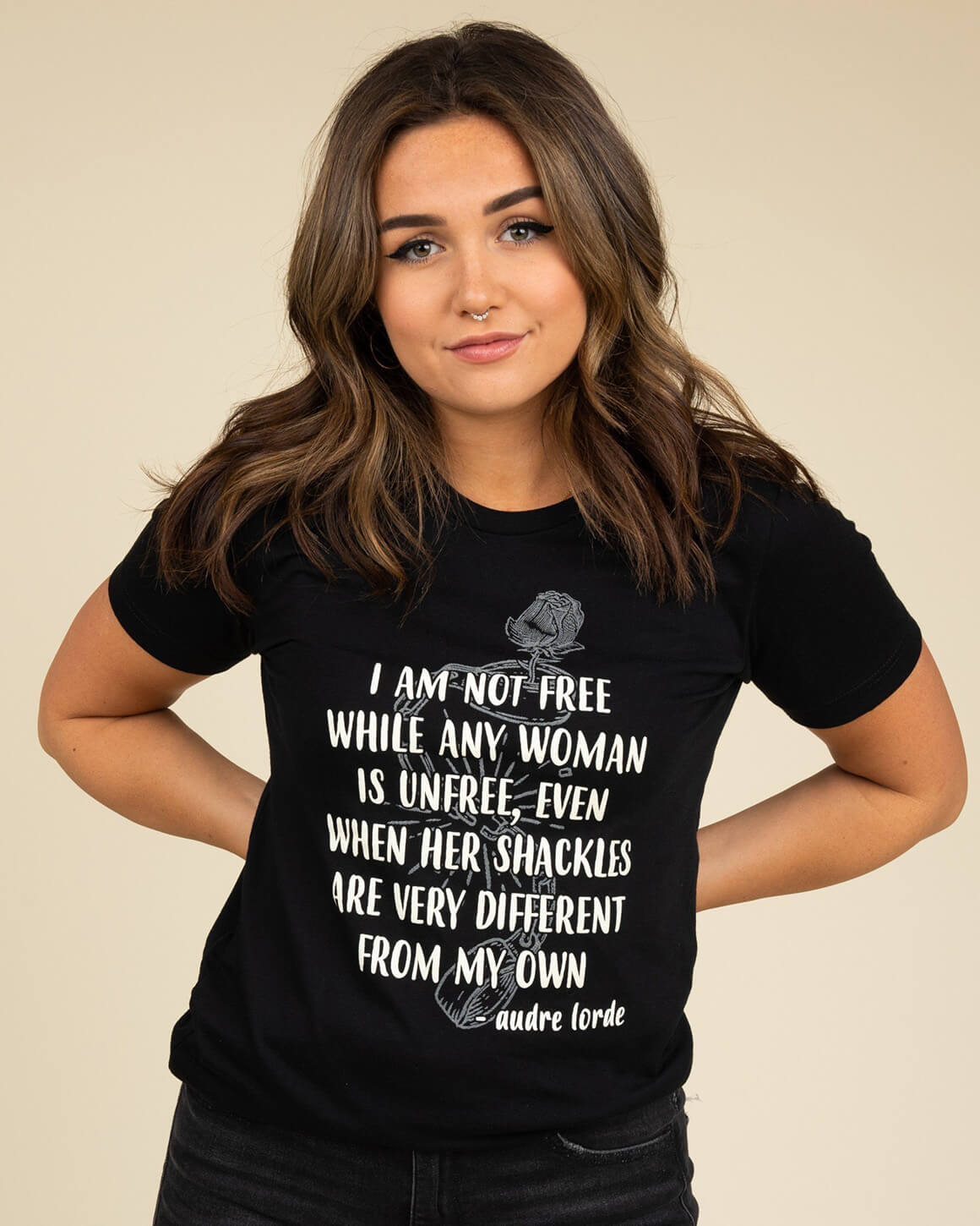 Også pinion Gurgle Audre Lorde Quote T Shirt | I Am Not Free – The Feminista