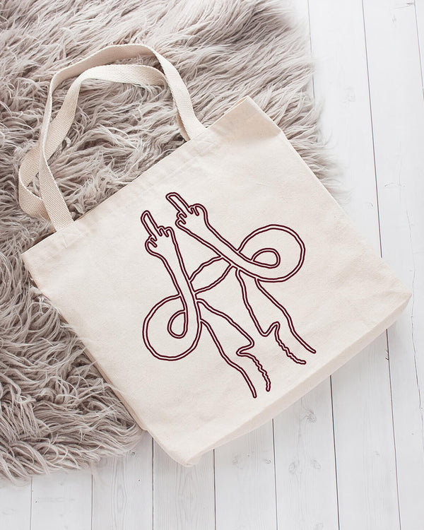 Uterus Giving the Middle Finger Tote Bag – The Feminista